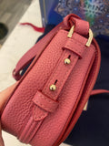 Pre Loved Aspinal of London Small Stella Satchel in Deep Rose - As New