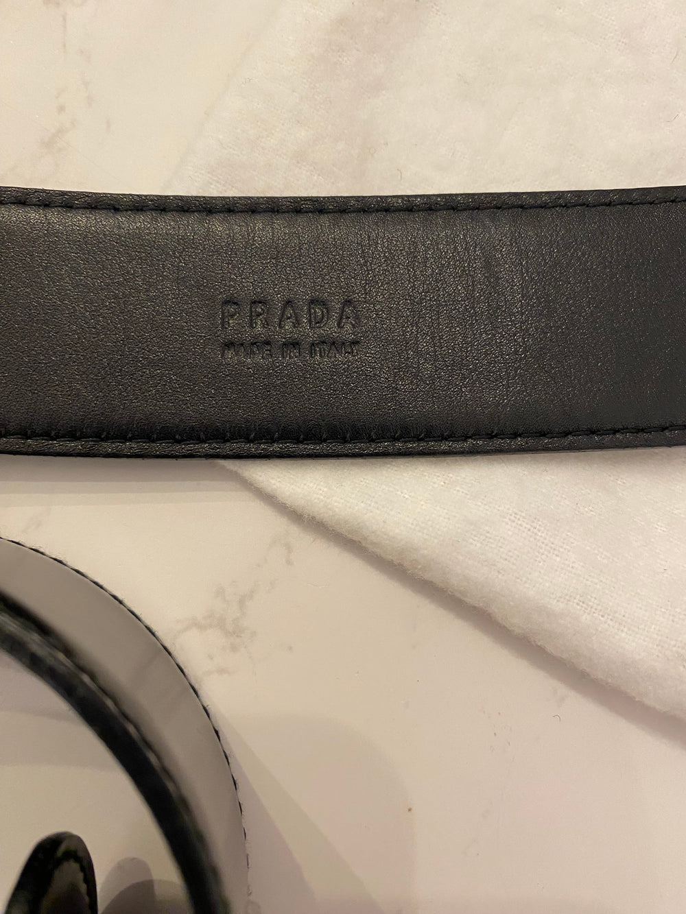 Pre Loved Prada  Logo Belt 90cm (excellent)