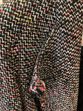 Pre Loved Chanel Tweed Waterfall Jacket Size Fr42 -fits uk12 (as new)