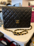 Pre Loved Chanel Vintage Classic Lambskin Flap Bag 22ct Gold Plated Hardware **reserved AMM**