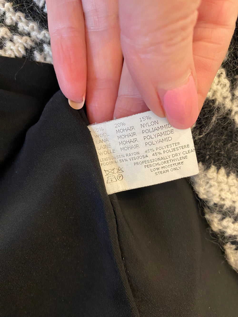 Pre Loved Missoni Chevron Wool Coat Size S