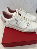 Pre Loved Valentino Backnet Perforated Leather Trainers UK 5.5