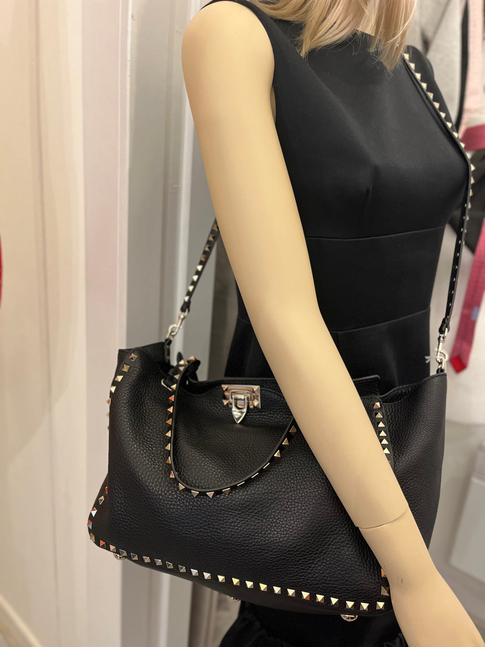 Pre Loved Valentino Garavani Rockstud Leather Tote Bag (excellent)