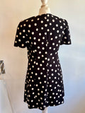 Pre Loved Saint Laurent Polka Dot Mini Dress UK 8 (new)