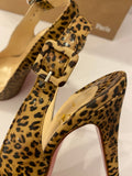 Pre Loved Christian Louboutin 120 Patent Leopard Heels uk4