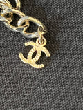 Chanel Gold Tone & Pearl CC Pendant