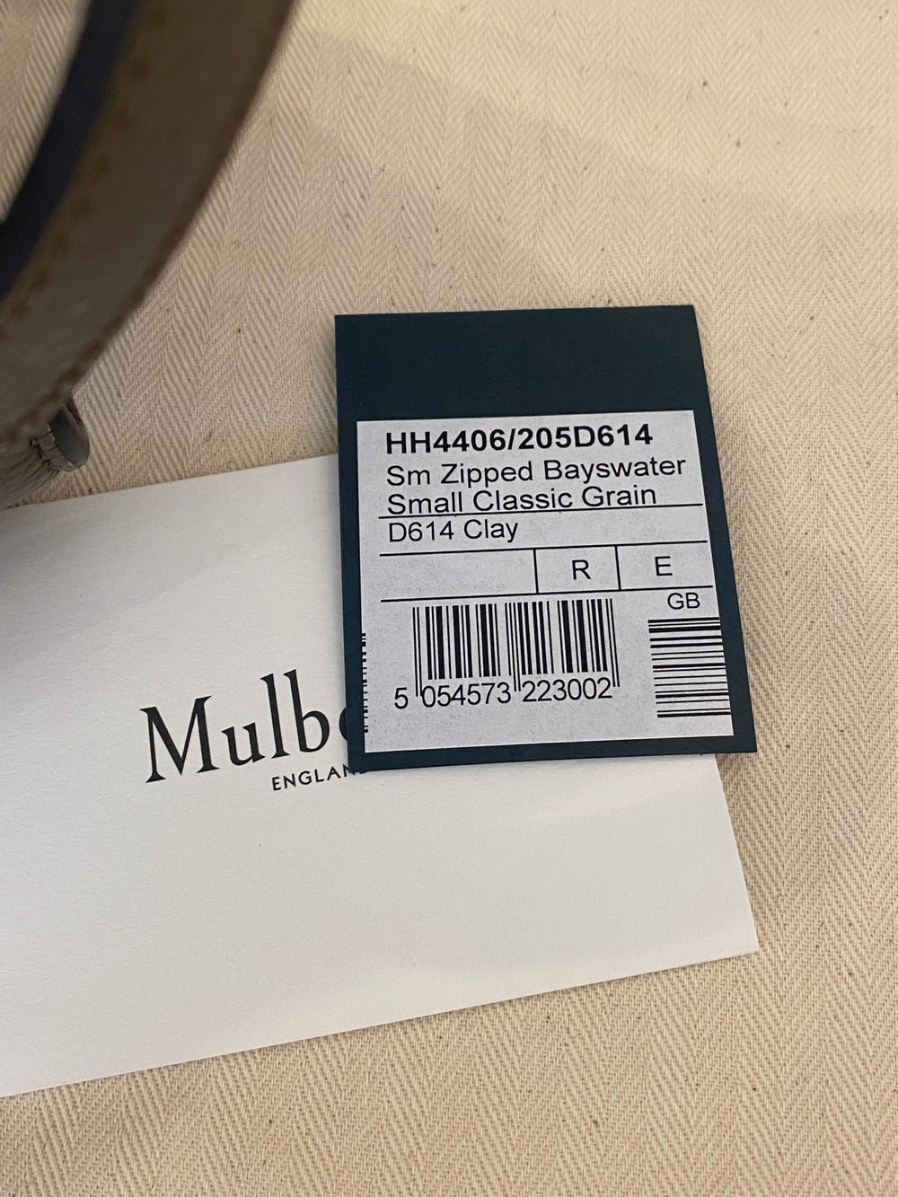 Pre Loved Mulberry Small Zipped Bayswater in Clay - NEW