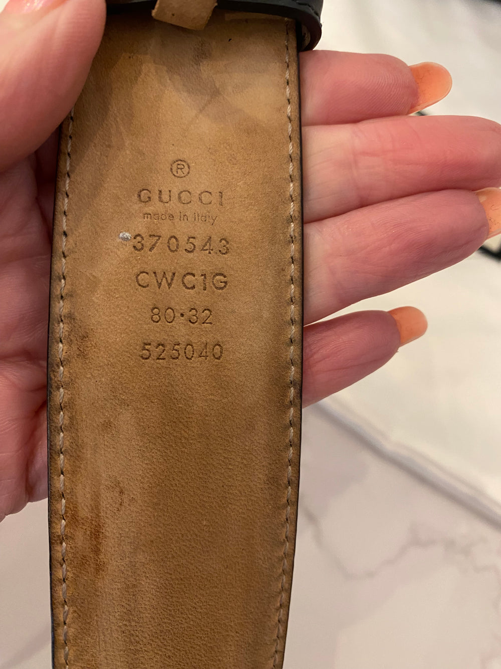 Pre Loved Gucci Black GG Interlocking Buckle Belt 80cm (fits uk 8-10)