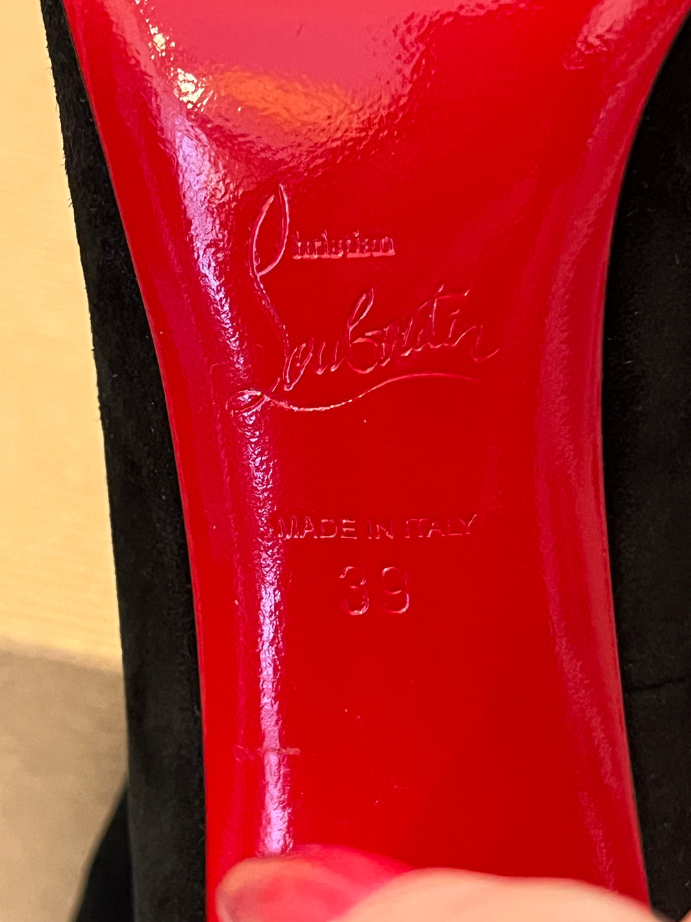Pre Loved Christian Louboutin Gena Suede Boots uk 6 (new) **reserved**