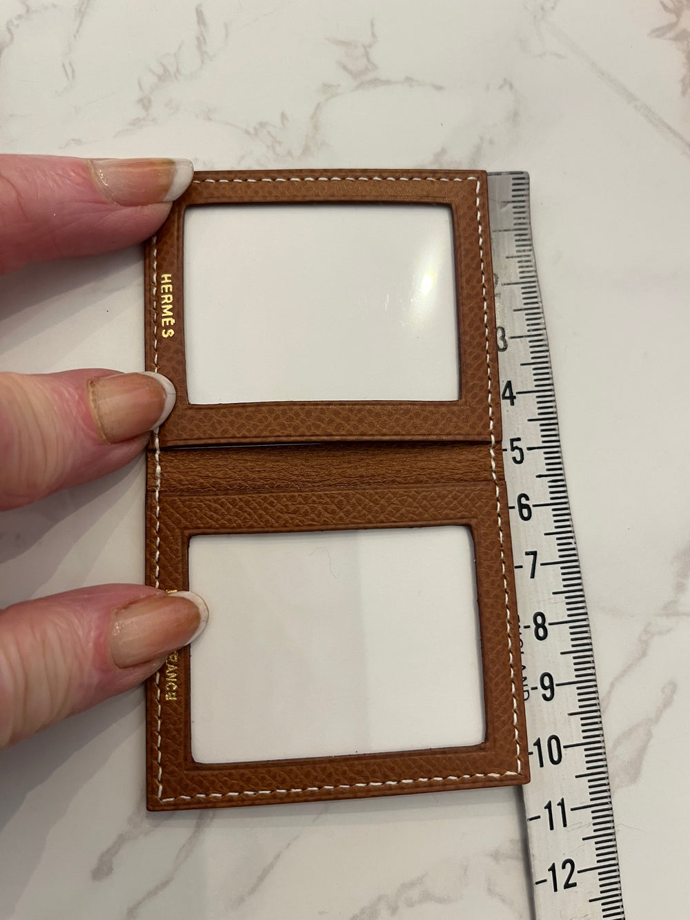 Pre Loved Hermes Leather Mini Photo Frame (new)