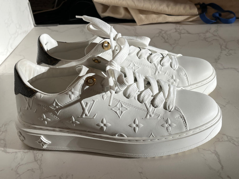 Pre Loved Louis Vuitton Time Out Sneakers UK6.5