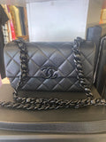 Preloved Chanel So Black My Everything Bag in Caviar Leather (excellent)