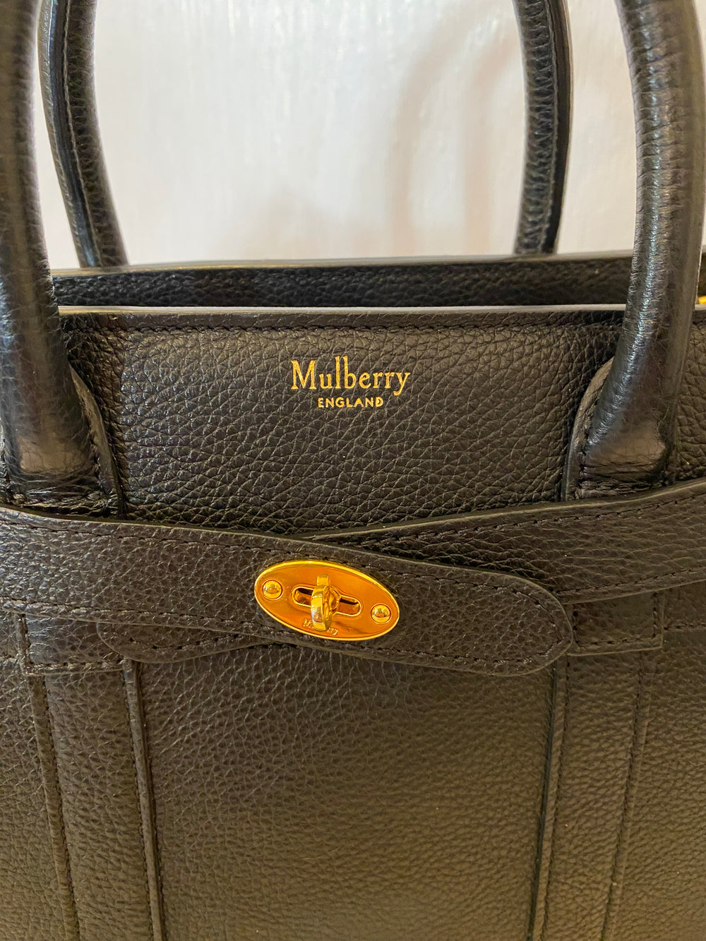 Pre Loved Mulberry Mini Zipped Bayswater in Black