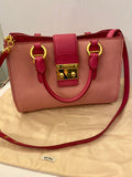 Pre Loved Miu Miu Pink Madras Two Way Bag