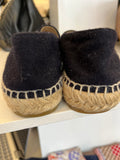 Pre Loved Chanel Navy & Grey Espadrilles size U.K. 4