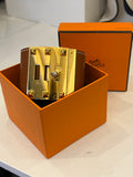 Hermes Collier de Chien Cuff in Tan Leather with Gold Tone Hardware