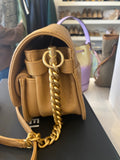 Pre Loved Chanel Mini Messenger bag in Beige caviar leather  - Excellent