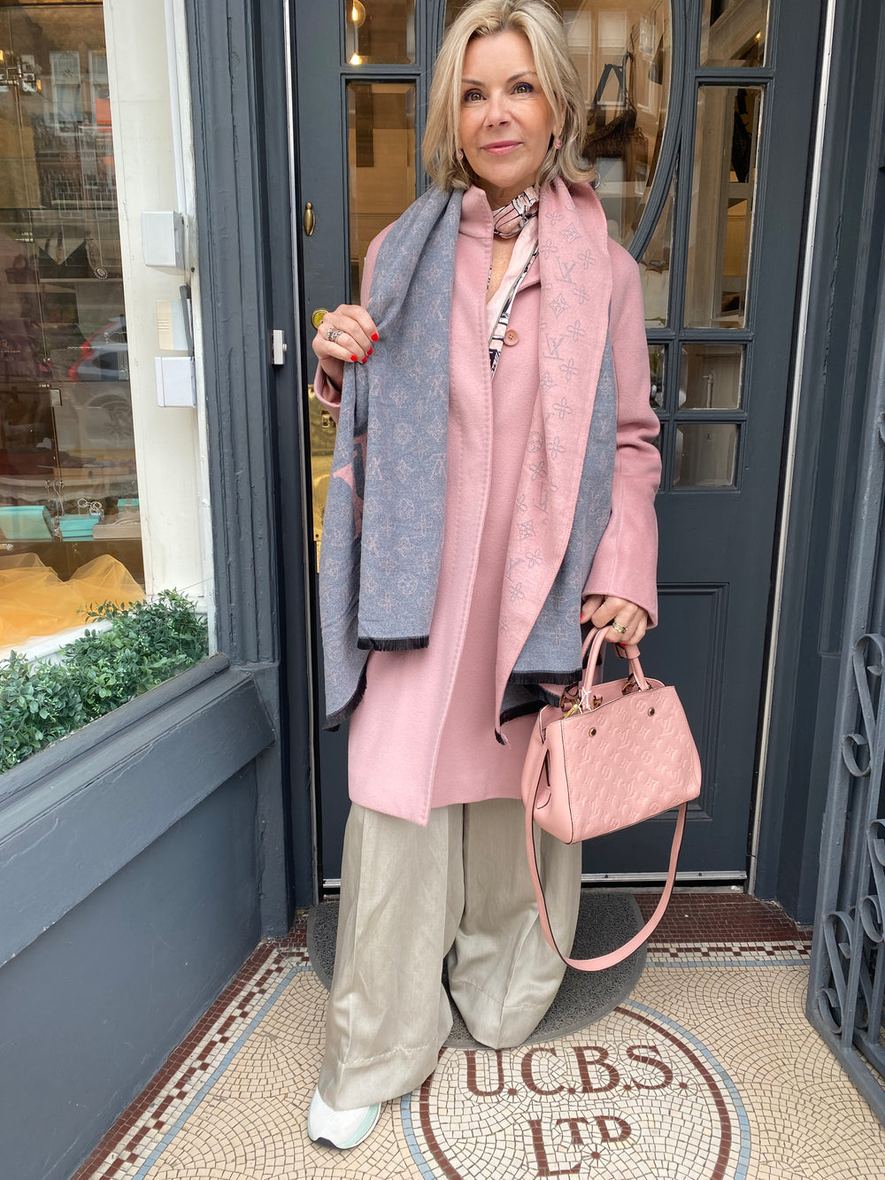 Pre Loved Max Mara Dusky Pink Wool Coat UK 12