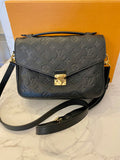 Pre Loved Louis Vuitton Pochette Metis Bag in Black Empreinte Leather **RESERVED A**