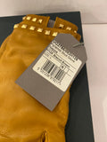 Pre Loved Mulberry Biscuit Brown Pyramid Stud Leather Gloves (New)