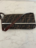 Pre Loved Fendi Zucca Shoulder Bag in Brown