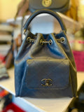 Pre Loved Chanel Calfskin Navy Bucket Backpack Bag