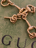 Gucci Gold Tone Horse Bit Lariat Chunky Chain Necklace
