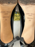 Pre Loved Jimmy Choo Romy Black Patent Heels UK 6