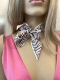 Pre Loved Christian Dior Silk Twilly in Pale Pink (excellent)