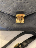 Pre Loved Louis Vuitton Pochette Metis Bag in Black Empreinte Leather **RESERVED A**