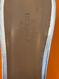 Pre Loved Hermes Silver Leather Oasis Sandal UK 5 **reserved**