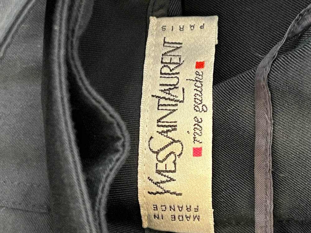 Pre Loved Yves Saint Laurent Navy Paper Bag Trousers