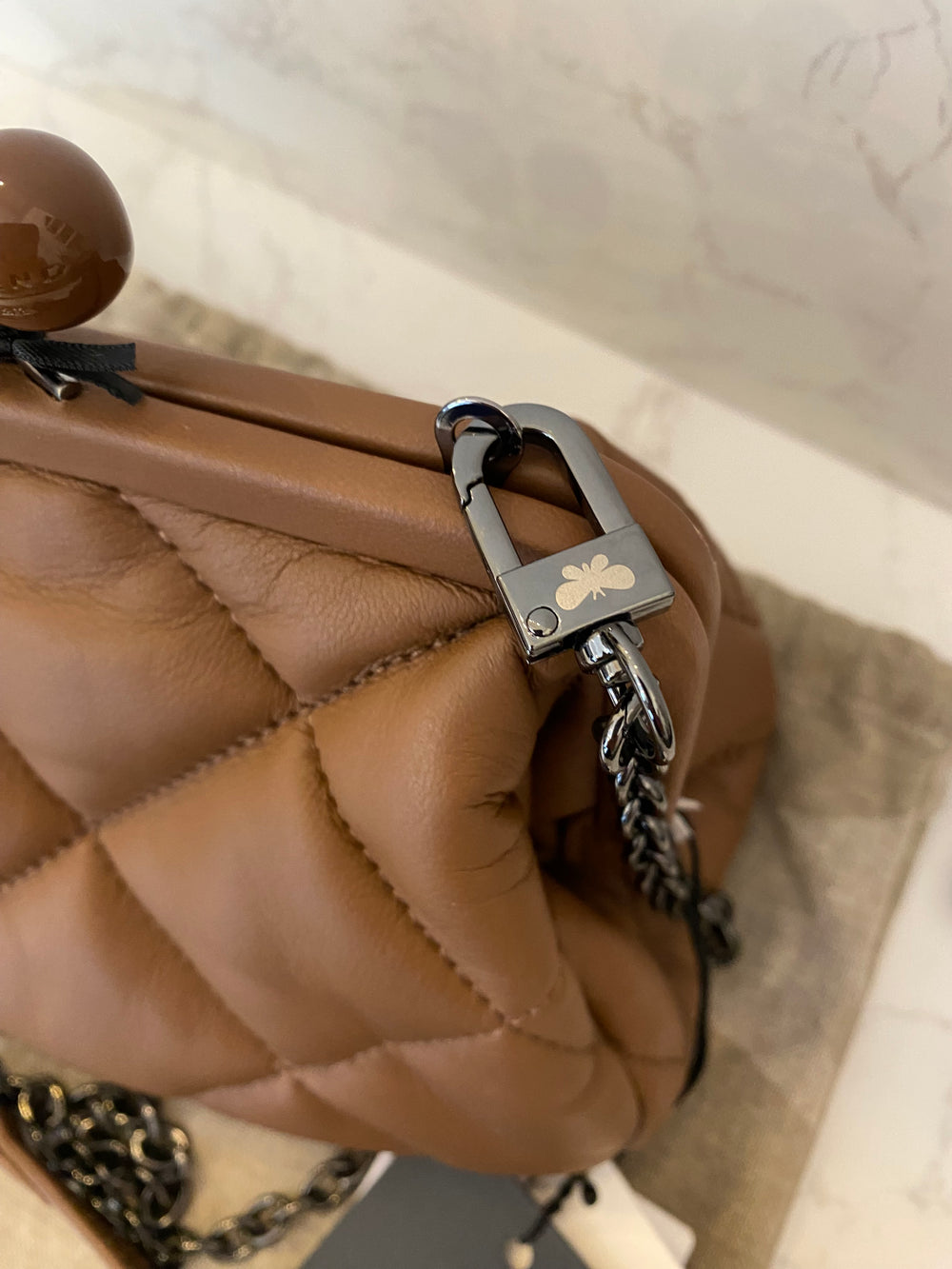 Max Mara Weekend Borsa Classic Small Chain Shoulder Bag Brown (NEW)
