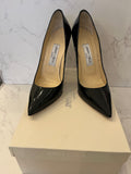 Pre Loved Jimmy Choo Anouk Black Patent Heels UK 4.5