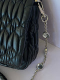 Pre Loved Miu Miu Black Crystal Matelasse Shoulder/Cross Body/Clutch Bag (new)