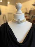 Vivienne Westwood 3 Row Pearl Diamanté Orb Choker