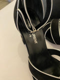 Pre Loved Yves Saint Laurent Black Platform Velvet Heels uk3.5 (excellent)