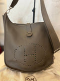 Pre Loved Hermes Evelyn in Etain with Palladium Hardware **RESERVED FM**