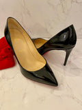Pre Loved Christian Louboutin Black Patent Heels uk4 **reserved IL**