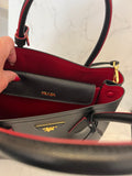 Pre Loved Prada Black Saffiano Leather Double Tote Bag