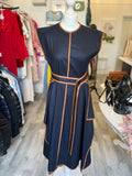 Stella McCartney Navy & Tan Dress IT40 UK 8