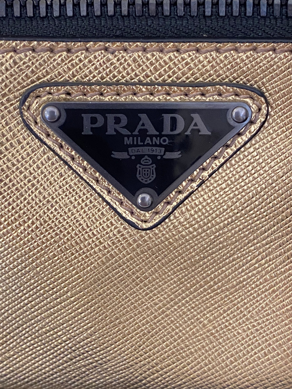Pre Loved  Prada Gold Saffiano Belt Bag (as new)