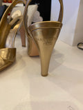Louis Vuitton Gold Sahara Sandals UK 4.5