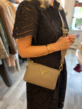 Prada Grained Leather Crossbody Bag
