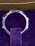 Pre Loved Gucci Link to Love White Gold Ring With Pink Tourmaline size N-O