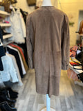 Pre Loved Max Mara Weekend Goatskin Suede Coat UK 10