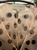 Pre Loved Lee Mathews Rayne  Polka Dot Organza Dress Size 3 (Fits UK 12)