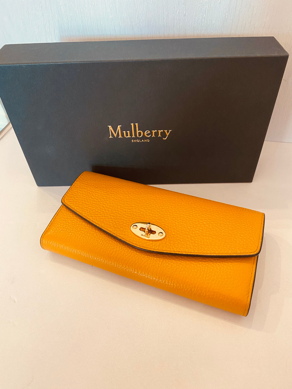 Mulberry Darley Wallet in Deep Amber (new)