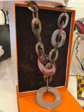 Hermes Horn & Lacquer Duncan Link Necklace