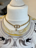 Pre Loved Dior Gold Tone CD & Star Choker Necklace (excellent)